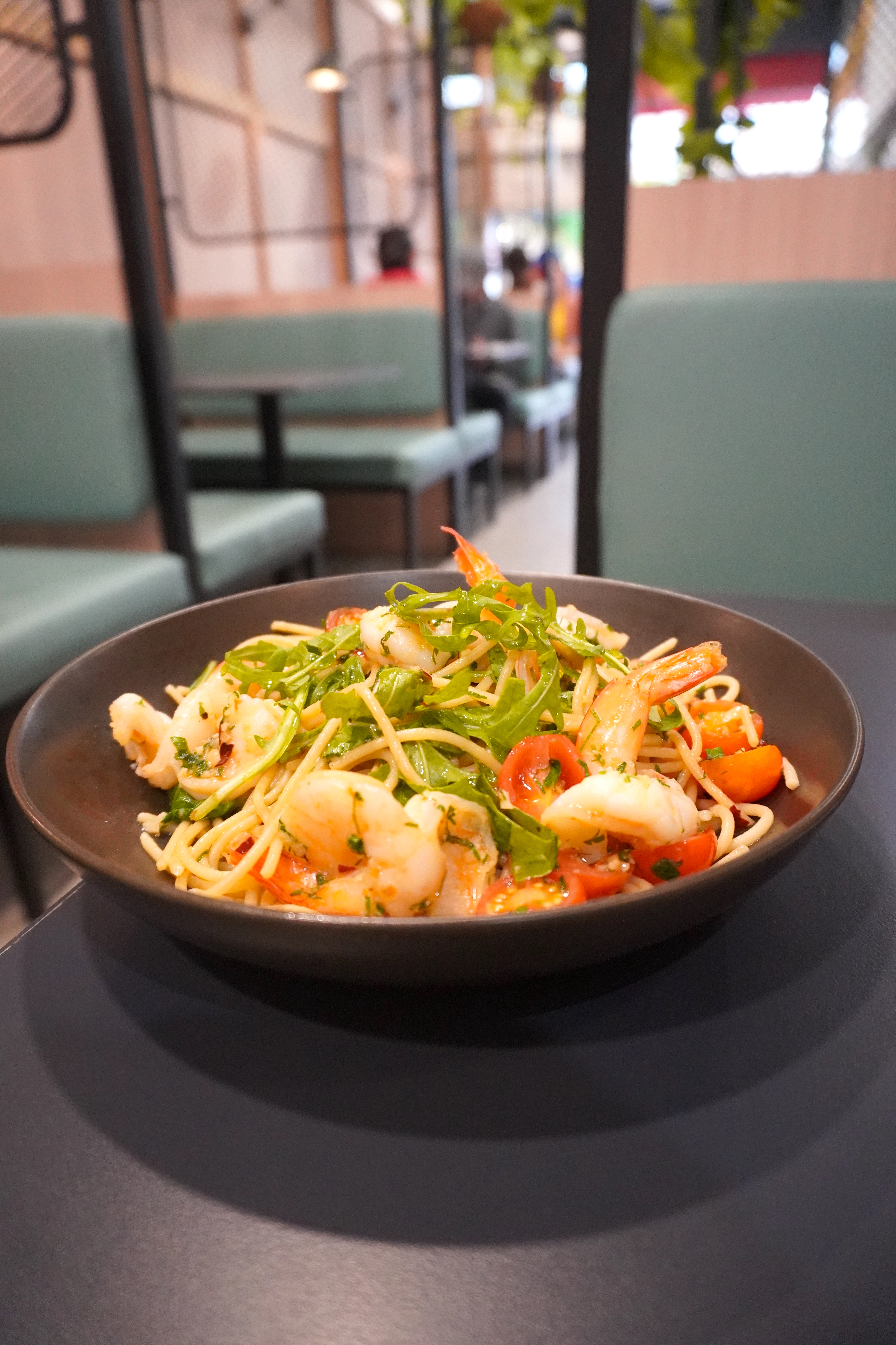Prawn pasta served at JJ's Eatery